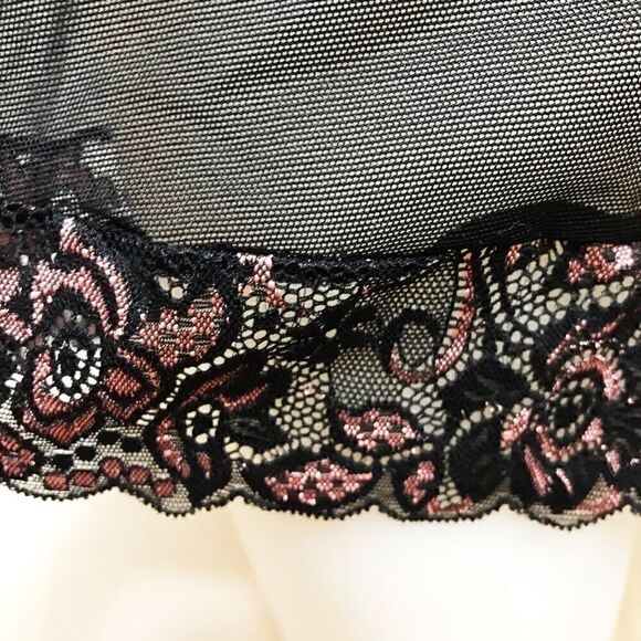 roselle Black Mesh Slip Lingerie With Bra 🌻 - Picture 8 of 10